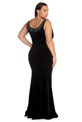Plus Leanna Formal Heat Stone Dresses